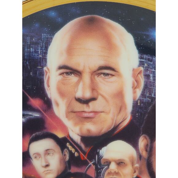 Star Trek Next Generation Picard Year 1994 Porcelain 8 1/8" Wall Decor Plate - Picture 6 of 15